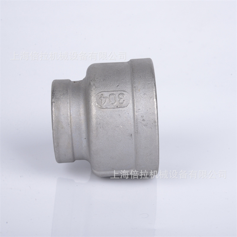 TENHEFLOW不锈钢大小头变径1_1/4"-1/2"内丝接头丝扣管箍直通铸件