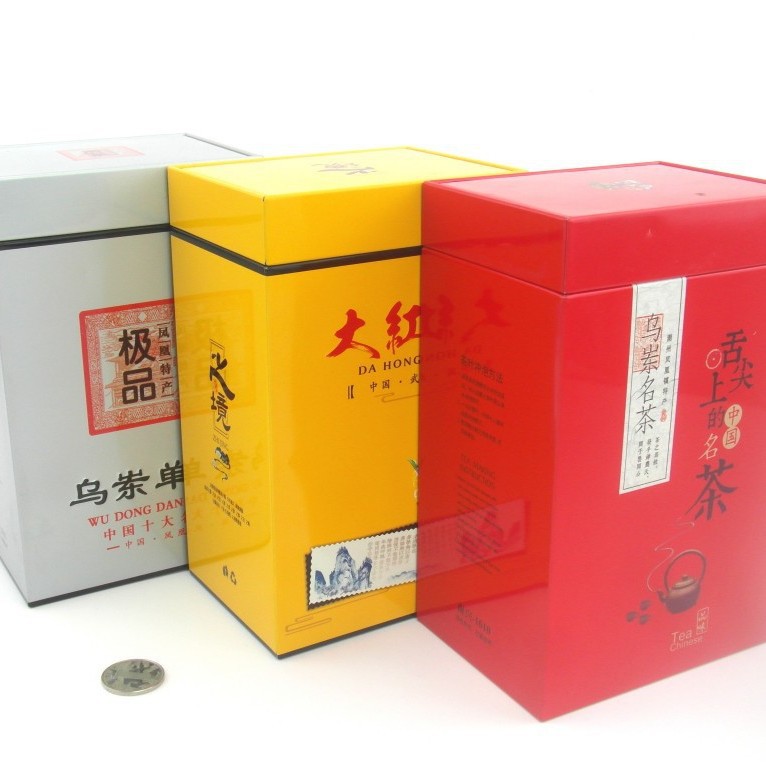 新款直角茶叶罐 正方形铁盒 食品直角盒 马口铁直角罐