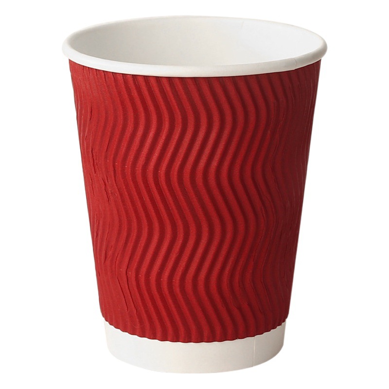 Taza de papel corrugado desechable taza de té personalizada engrosada Taza de café antiquemaduras taza de té de leche desechable
