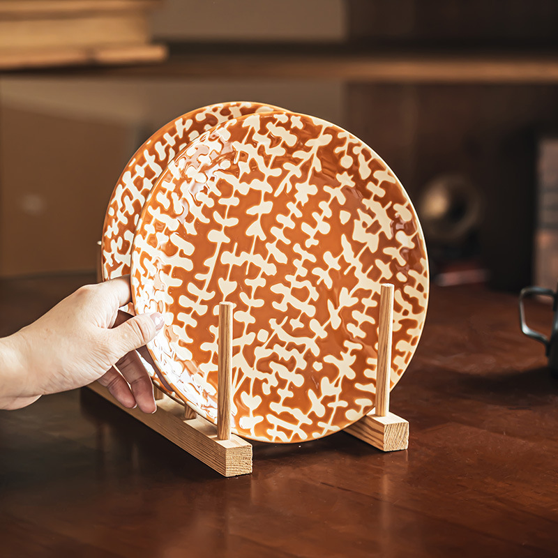 Relievo pintado a mano característico platos de cubiertos caseros platos de cerámica platos de desayuno platos de ensalada de frutas platos platos de comida occidental