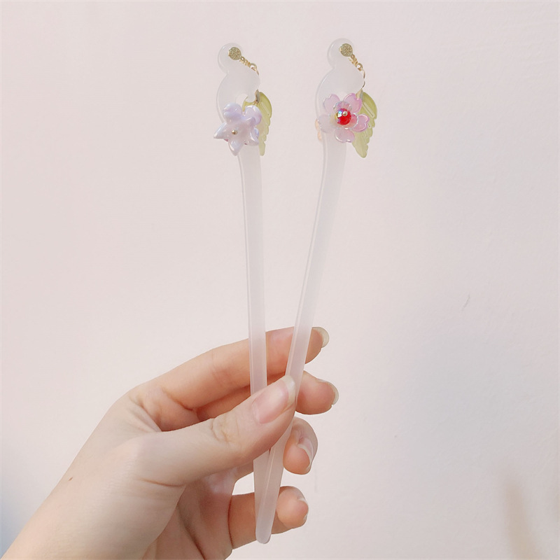 Nuevo estilo chino flores pastillas de cabello cabeza de bola simple primavera pastillas de cabello para mujeres vestidos chinos antiguos accesorios cheongsam toques al por mayor