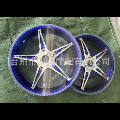 Wheel, Motorcycle wheel hub - vespa-8-blue