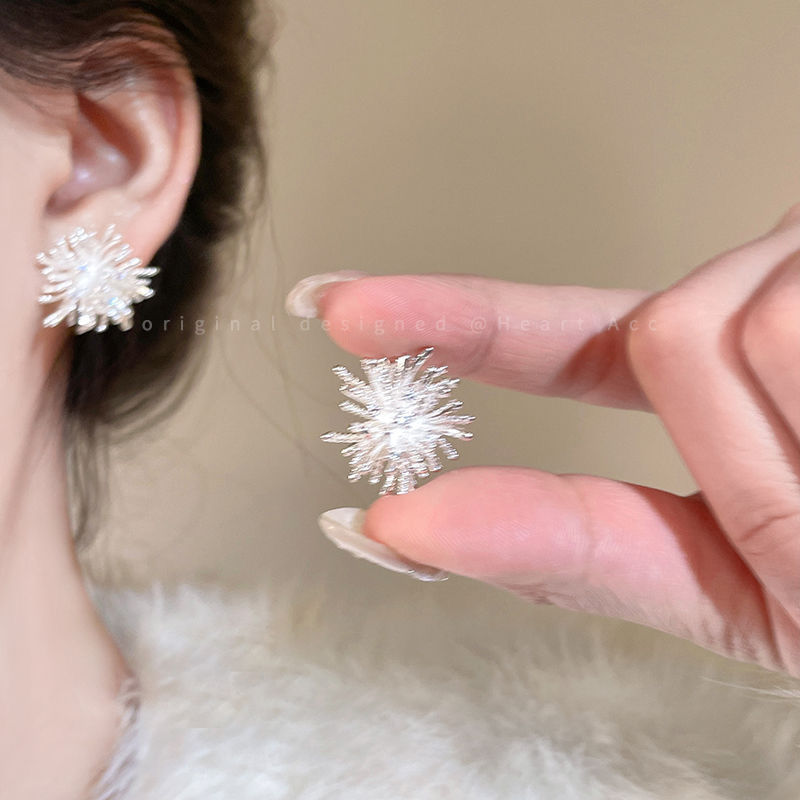 52#Fireworks pearl stud earrings