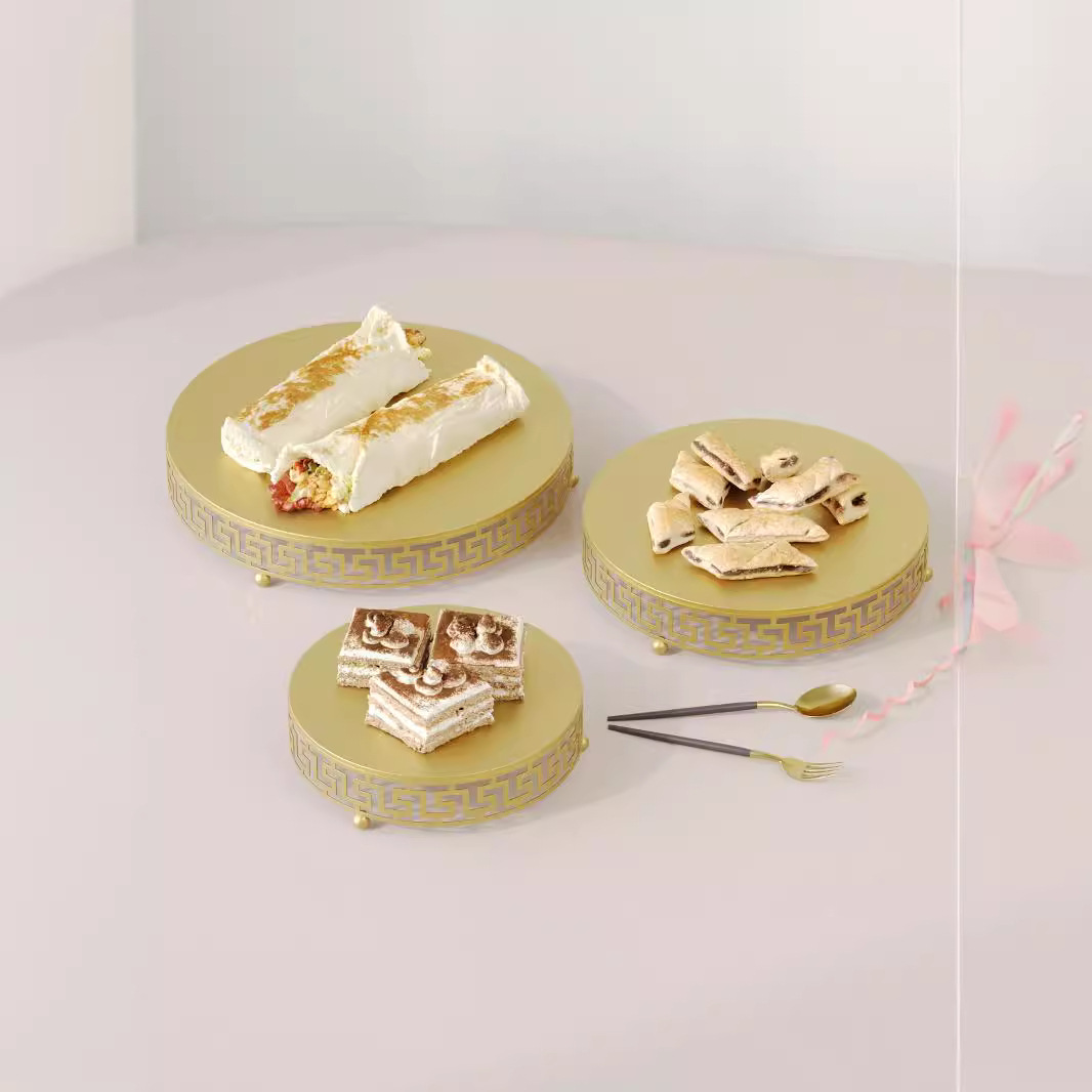 Accesorios de boda, mesa de postres, decoración, tienda de postres, soporte para pasteles de dim sum, soporte para pasteles hueco dorado creativo europeo, se puede establecer image 5