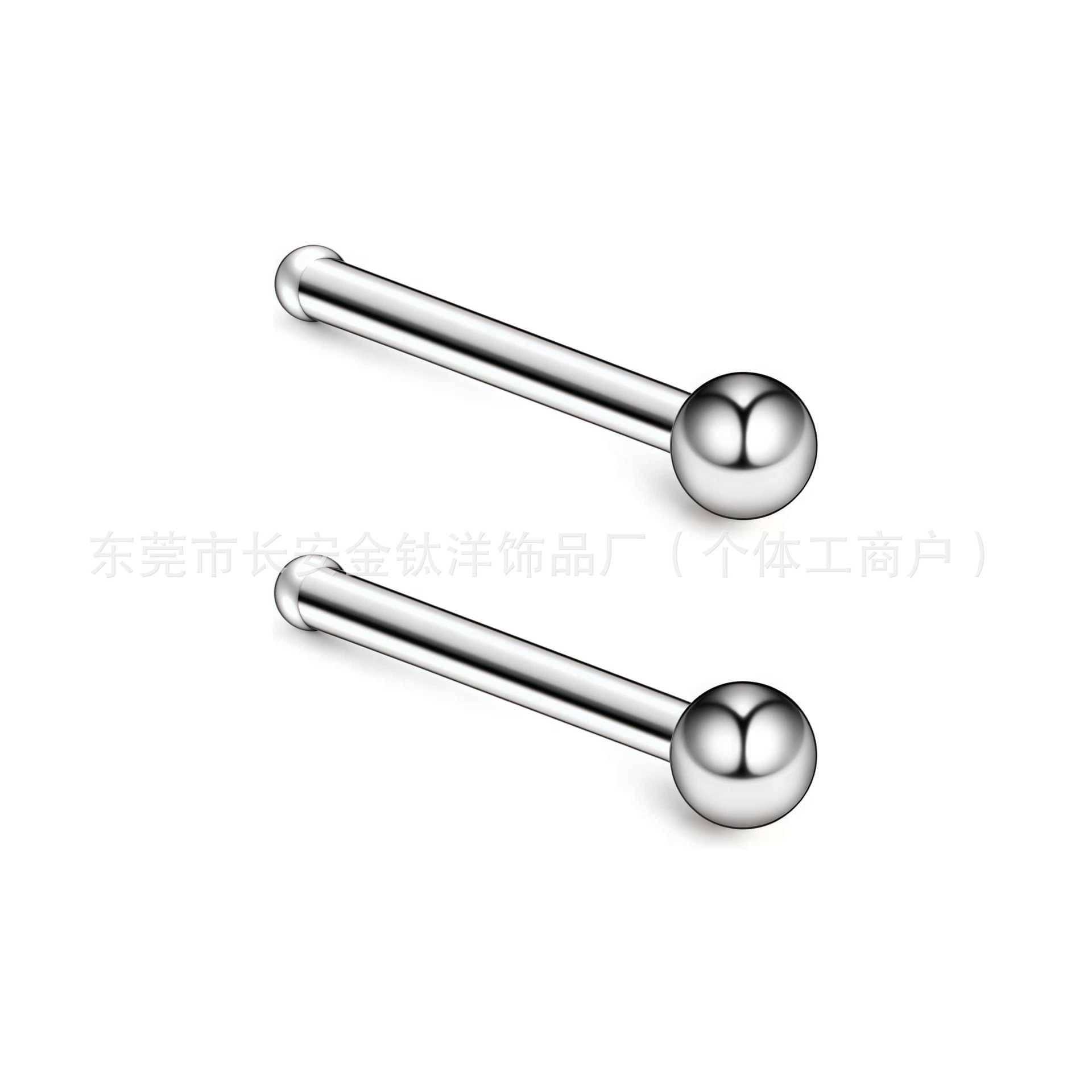 G23 Titanium Ball Nose Stud - Nose Ring Septum Circular Barbell Body Piercing Jewelry Wholesale detail image 8
