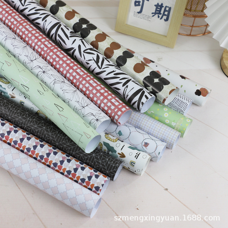 Moda simple de alta gama cumpleaños Día de San Valentín Regalo De estudiante regalo caja de regalo papel niños y niñas japonés papel de regalo hecho a mano