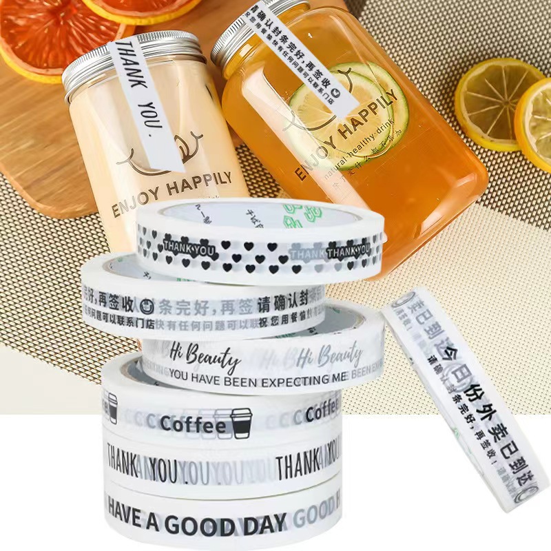 Thankyou cinta adhesiva de embalaje rosa, sello de red, cinta de sellado, cinta de impresión de dibujos animados, fabricante al por mayor