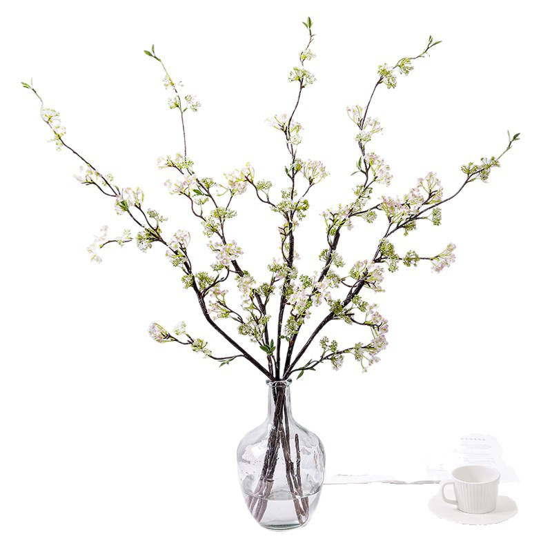 Simulación de flores frescas ramas secas flores falsas pequeñas frescas de nieve flotante decoración de boda de alta gama props de fotografía al por mayor