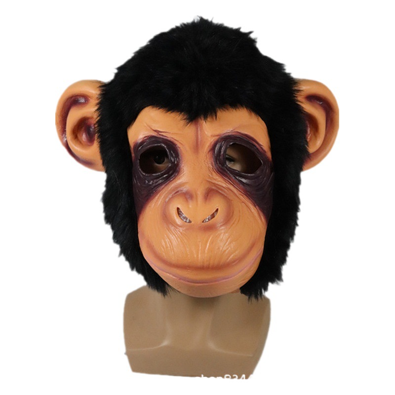 Pequeño gorila máscara mono sombrerería grandes orejas mono gorila divertido de Halloween lindo accesorios de rendimiento