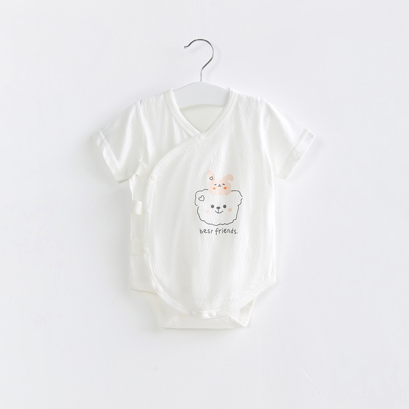 Bebé mono verano hombres y mujeres triángulo mameluco recién nacido Ropa niños de manga corta funda delgada Bebé Ropa de verano
