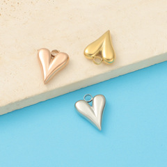 Bestselling Personality Ins Style Stainless Steel External Hole Heart Shape Love Pendant Accessories