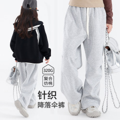 儿童运动宽松阔腿裤百搭休闲裤秋冬长裤新款男童女童中大童运动裤