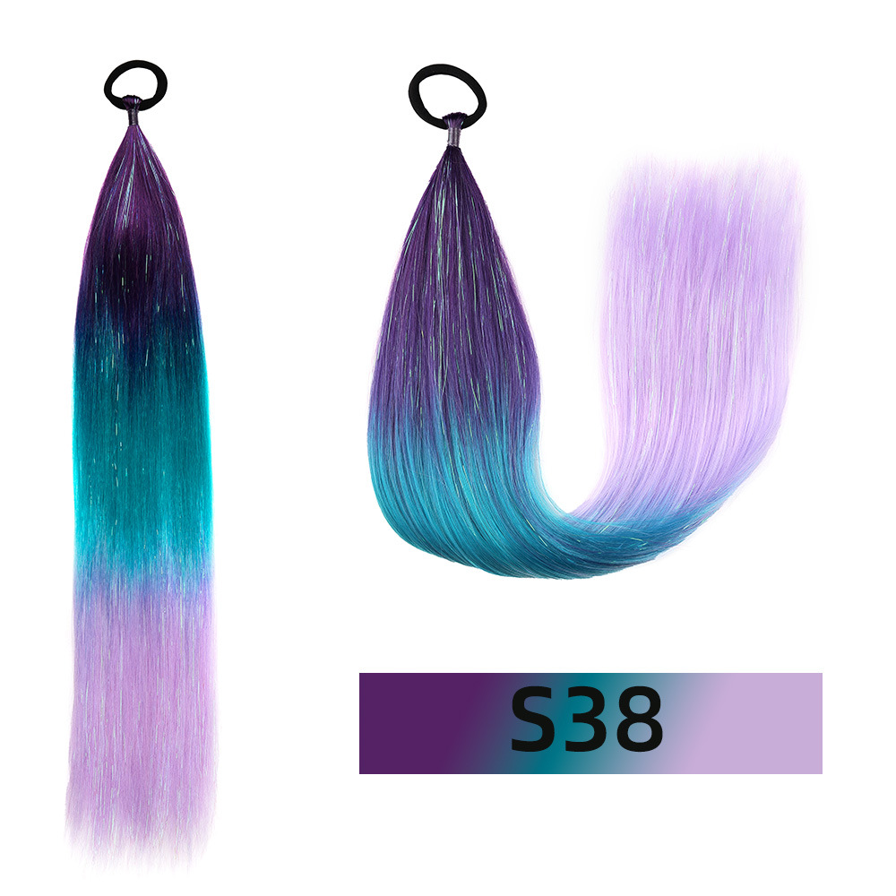 Venta al por mayor de hilo de oro y plata para comercio exterior, para pelucas y coletas de rastas EZ, de un solo hilo, con degradado de colores, para cabello trenzado DIY, hilo láser y trenzas grandes.