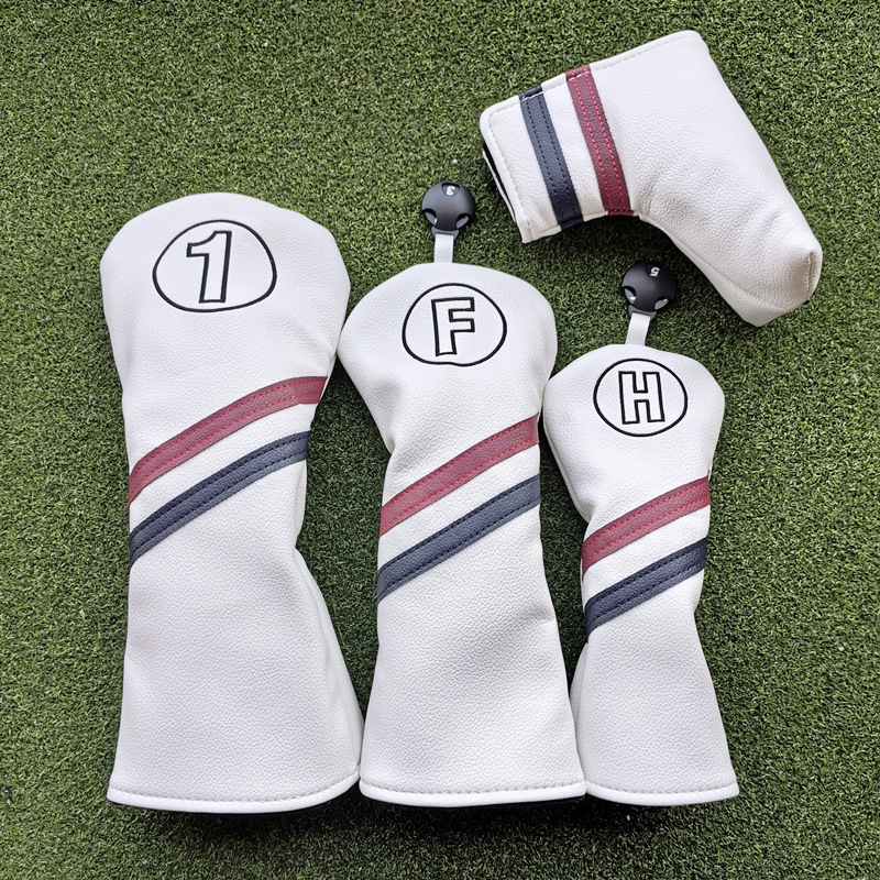 简约高尔夫球杆套保护套木杆头套球道木铁木推杆套1号木杆套