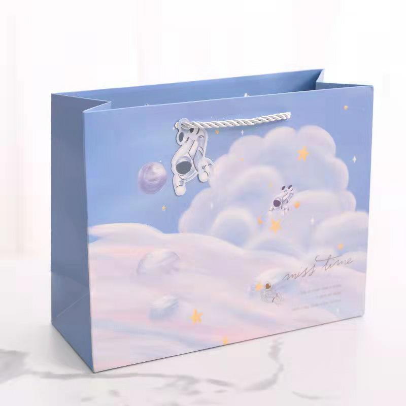 卡通创意手提礼品袋企业广告礼品袋高档服装购物袋可印刷logo