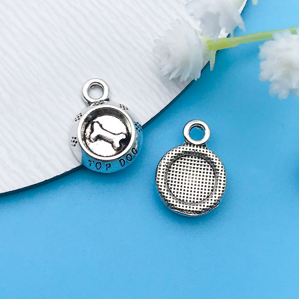 1 고대 실버 개 쌀 분지 10x15mm-9812-1.2g