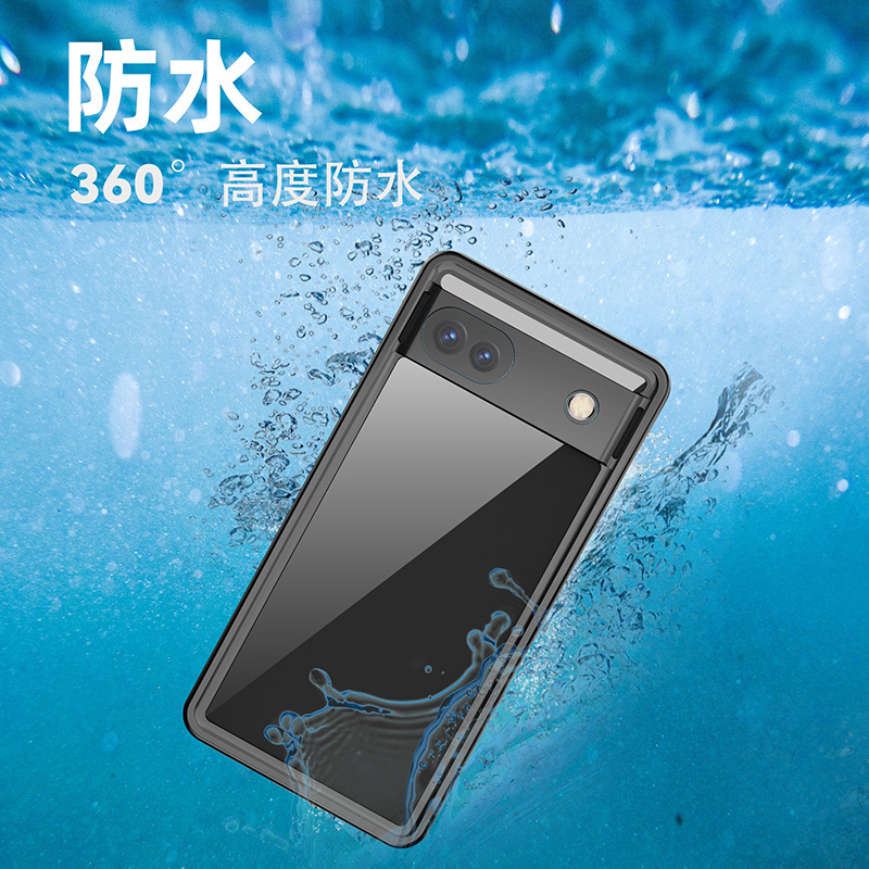 Red Pepper Waterproof Case Suitable for Google Pixel 7A, Outdoor Diving and Swimming Anti-Fall Protective Cover for Google 6A, Full Coverage