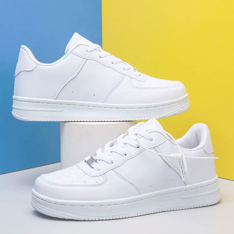 Cross-border Couple Men's and Women's White Shoes Fashion Casual Board Shoes Simple Lace-up Low-top Sports Casual Shoes Student Shoes Cross-border Couple Men's and Women's White Shoes Fashion Casual Board Shoes Simple Lace-up Low-top Sports Casual Shoes Student Shoes