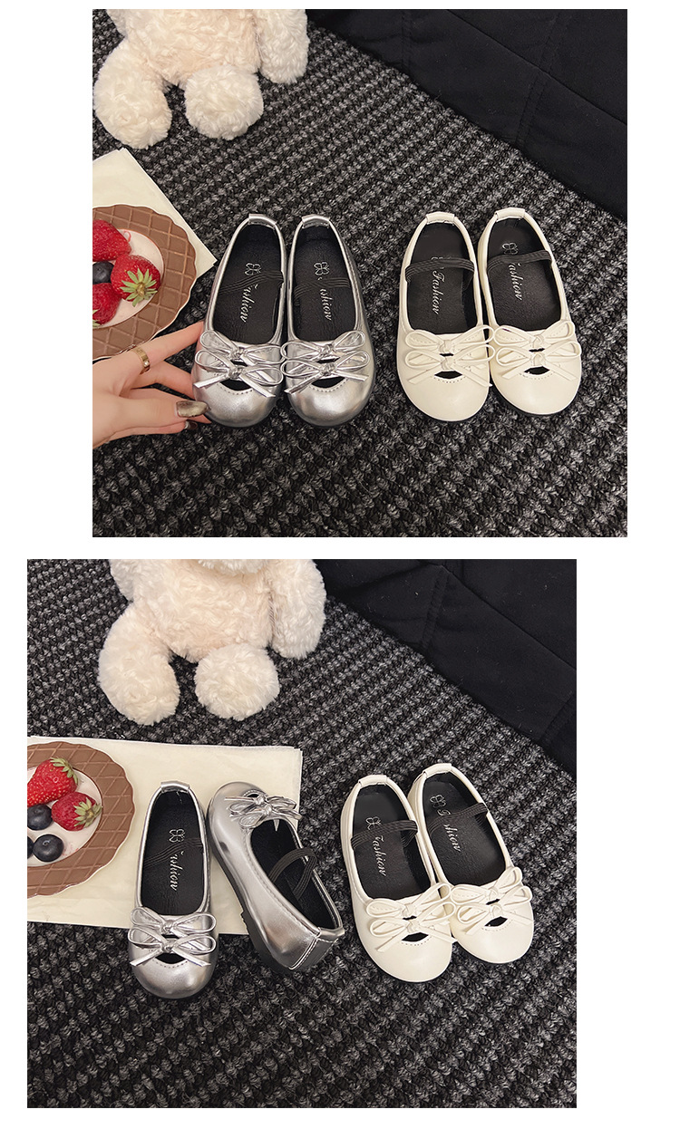 Mädchen Leder Ballerinas Mit Schleife Für Festliche Anlässe_voghion.com