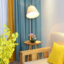落地灯现代创意北欧置物架日式卧室床头客厅茶几沙发木艺立式台灯
