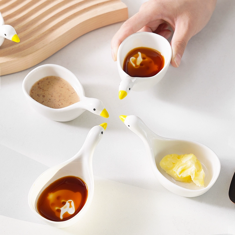 Лапчатка из лебедя Керамический рельефный соус Блюдо из домашнего среза