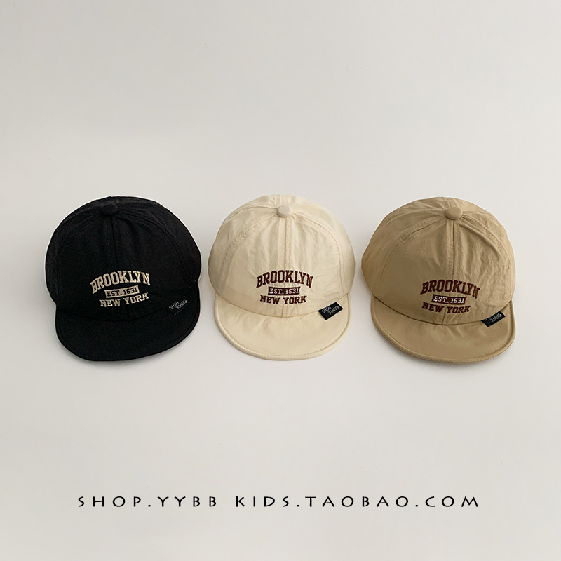 Sombreros para bebés primavera y otoño gorras delgadas gorras de lengua de pato para niños y niñas pequeños meses de sombrero solar letras de secado rápido sombrero de béisbol verano