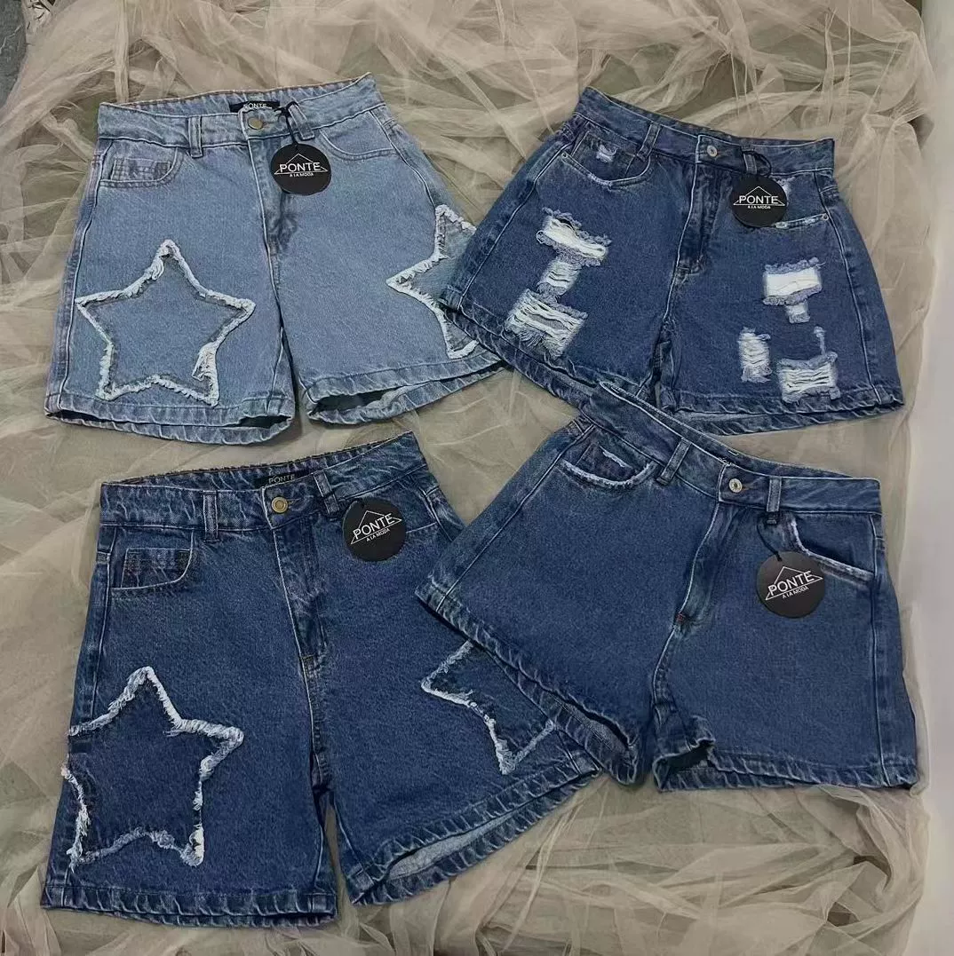 Женские джинсовые шорты Shein, прямые поставки с фабрики, оптовая цена, карго-джинсовые шорты оптом