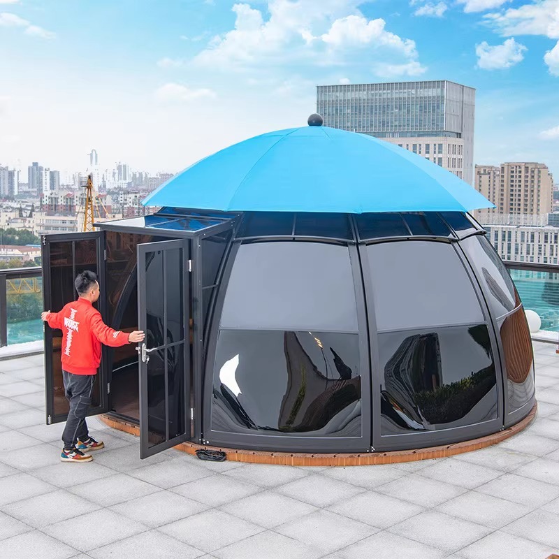 Casa de sol al aire libre tienda de alojamiento móvil de estilo europeo villa jardín terraza hotel sala de conferencias restaurante chalet