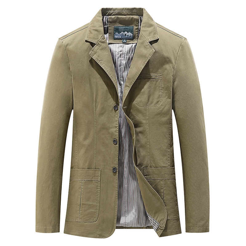 Autumn and Winter New Men's Cotton Outdoor Suit Business Jacket Men's Large Size Fashionable Casual Suit Collar Jacket for Men