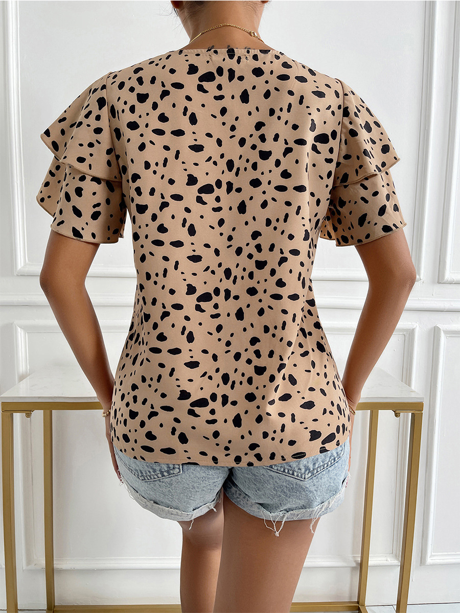 Women's Blouse Short Sleeve Blouses Printing Casual Polka Dots display picture 5