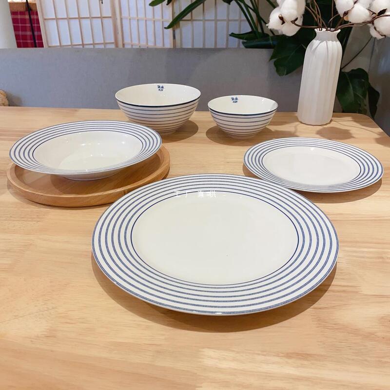 Uk Counter Same Batch Foreign Trade Wholesale Elegant Style Steak Plate Dish Rice Bowl Underglaze