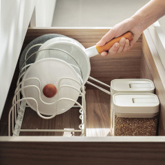 Retractable pot lid storage rack household sink pot lid rack storage rack kitchen cabinet drawer organizer