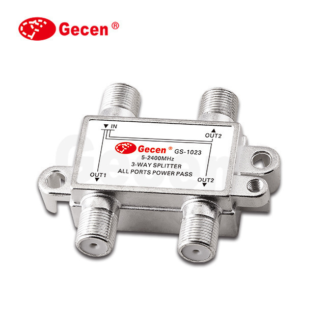 Gecen佳讯 Sat 3way Splitter3路功分器 47-2150mhz卫星3分配器