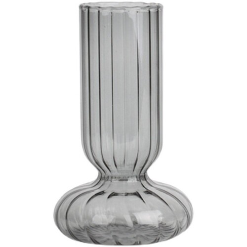 Glass vase decoration living room flower arrangement Nordic flower mini ins desktop transparent striped glass vase
