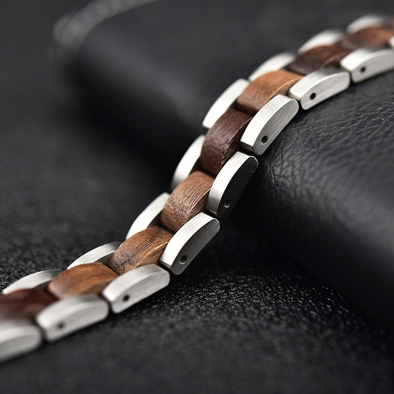 48g Weight Bracelets Classification Wood Chain Material 1 Piece Quantity Holiday, Daily Occasion Wood Material Geometric Pattern Men's Gender Vintage Style, Simple Style Style Vintage Style Simple Style Geometric Wood Men's Bracelets Men's Chain Bracelets 10