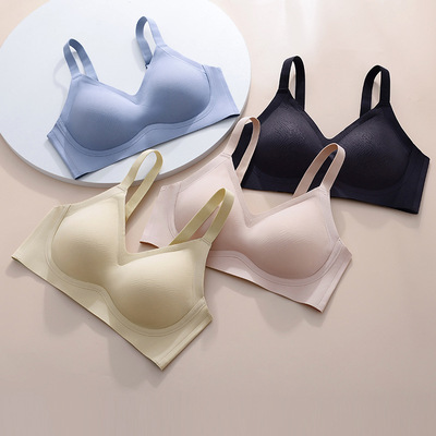 Single chip No trace Underwear Adjustment type Gather lady Small chest Thin section Wireless Bras wholesale Bra High-quality