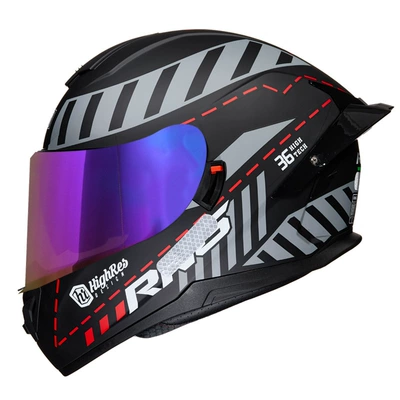 Motosiklet kaskı (dəbilqə) – tail bluetooth full helmet - red-maze-color-mirror-m