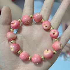 高颜值苹果手串手工仿真百搭红苹果手链手饰饰品礼物