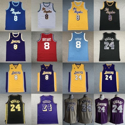 NBA球衣 湖人队8# 24#科比刺绣篮球服 Lakers Kobe Jersey|ru