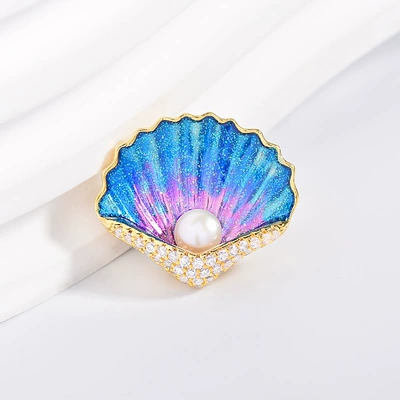New Enamel Color Shell Yaxa sancaqları - blue-purple-xr12962