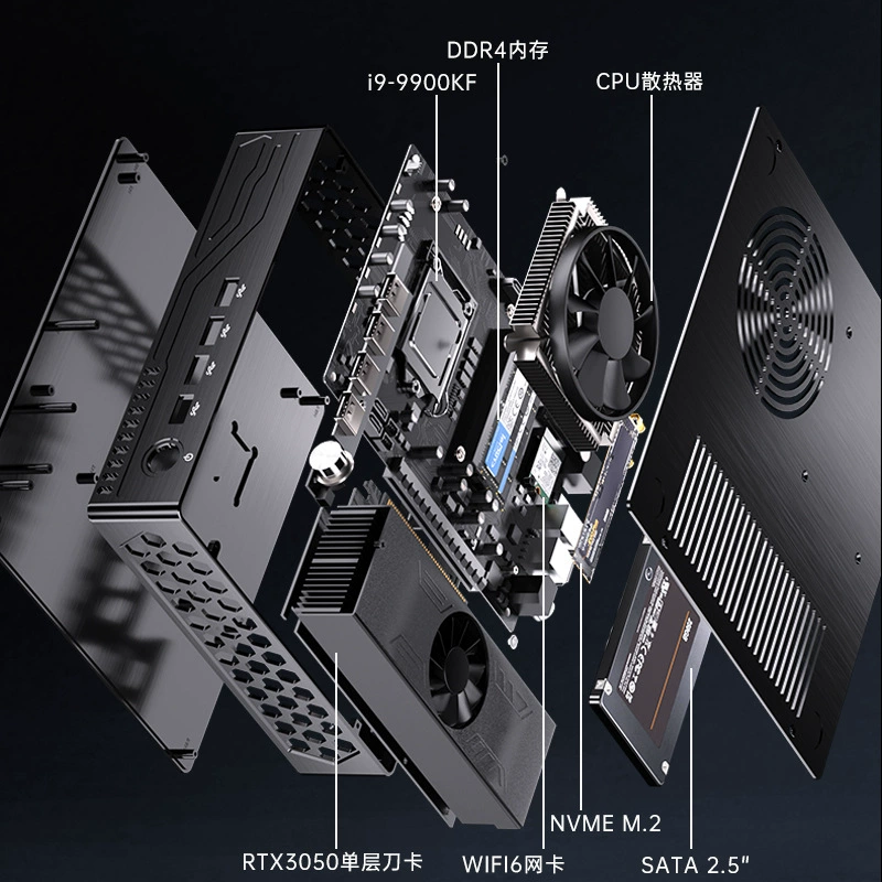 Мини-ПК Factory Core 9‑го поколения i5/i7/i9, RTX3050 6 ГБ, компактный игровой