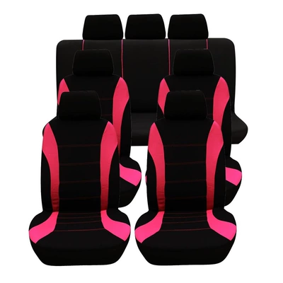 Seat cushion, seat cover – Car Seat Covers 1800 - rose-red-and-black-7-seat-seat-cover