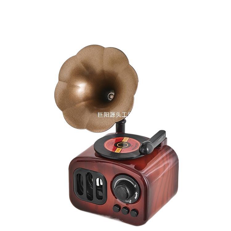 Adornos de gramófono retro americano, objetos antiguos nostálgicos, estantería de música pequeña, caja de música de escritorio, decoración del hogar
