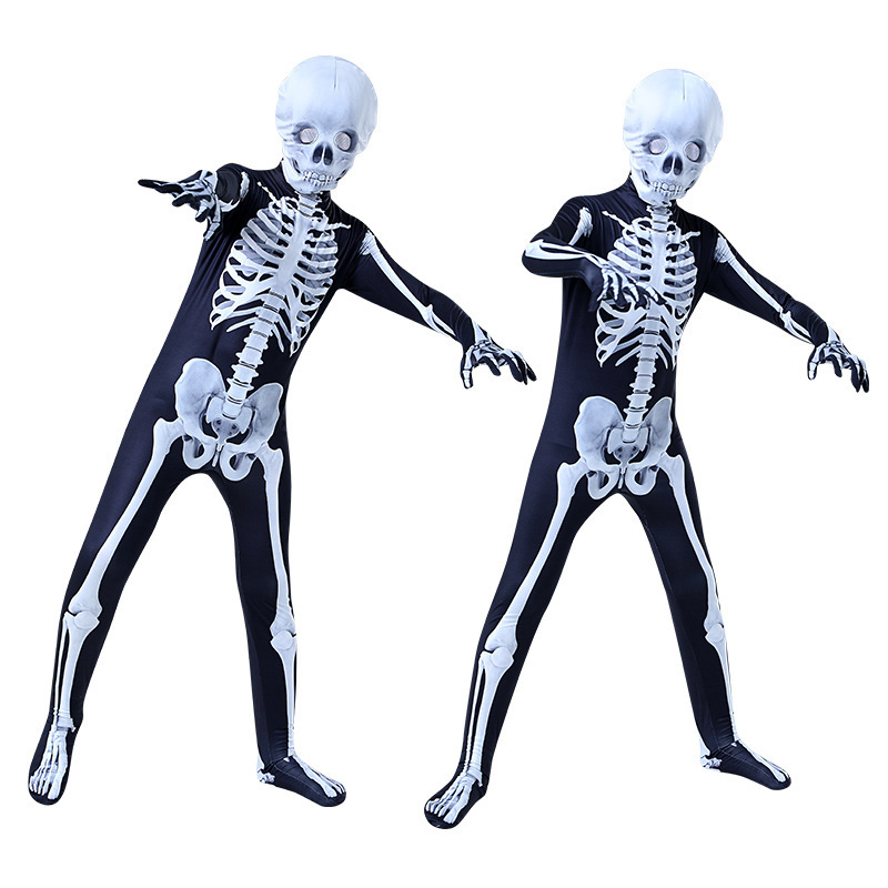 Halloween personalizado cosplay esqueleto esqueleto humano cos trajes disfraz europeo y americano fantasía ropa de mujer