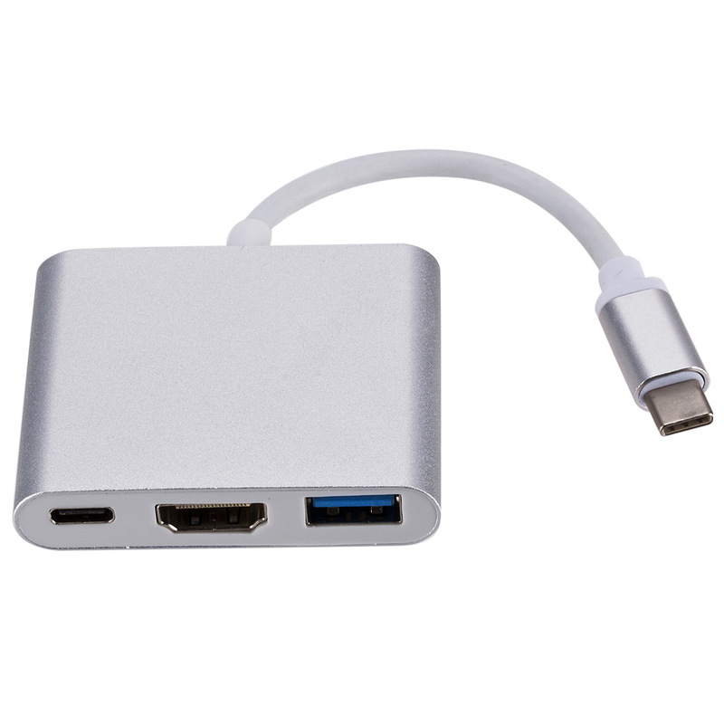 Usb3.1 to HDMI High-Definition Adapter Cable Hub Hub Type-To-Hdmi Three-In-One Docking Station 4K Usb3.1 to HDMI High-Definition Adapter Cable Hub Hub Type-To-Hdmi Three-In-One Docking Station 4K