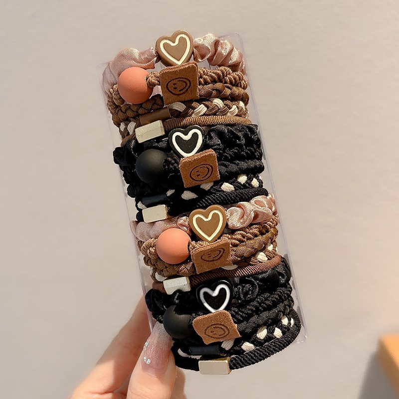 Cauda de caballo alta no colapsar cuerda de cabeza de niñas de alto nivel anillo de cabello red red 2024 nueva correa de goma de alta elasticidad cabello de cabello