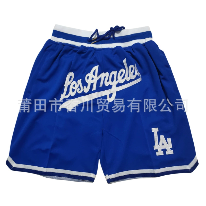 Шорты (JD) в стиле MLB/NFL, с вышитыми логотипами, лёгкие и дышащие, S–XXL