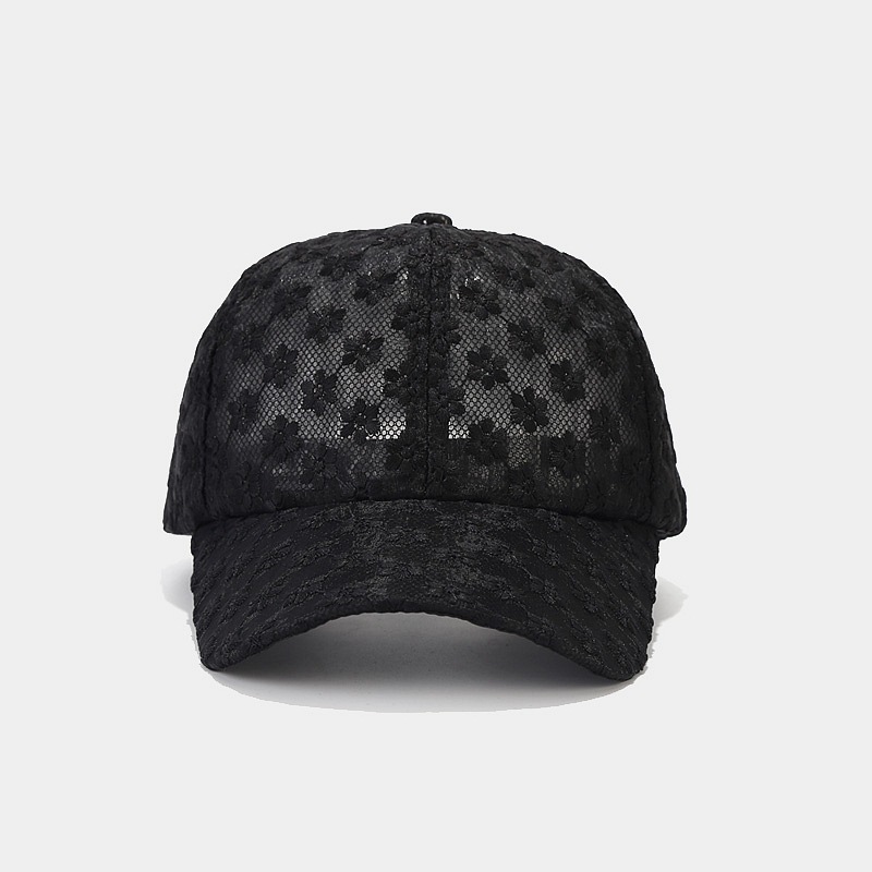 Gorra de béisbol para mujer, estilo coreano 2026, con encaje floral, visera, moderna, para playa, vacaciones, protección solar, transpirable.