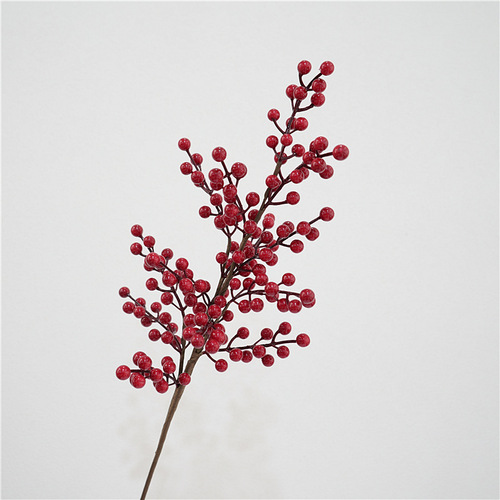 Fortune Fruit Living Room Decoration Hotel Lobby Large Floral Artificial Flower Berry Red Fruit Front Desk Decoration Artificial Flower Wholesale