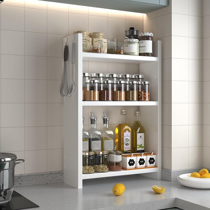 Estante de condimento de encimera de cocina de esquina pequeño estante estrecho estante de cocina multicapa estante de almacenamiento de condimentos de sal y aceite estante de almacenamiento